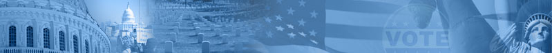 VFP Logo w/ USA symbolism, capitol building, protesters, Arlington Cemetery, USA flag, statue of liberty